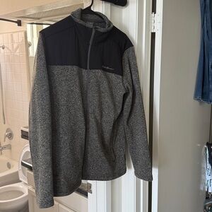 Eddie Bauer Charcoal and Black Fleece Jacket